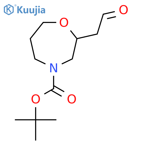 Tert-butyl 2-(2-oxoethyl)-1,4-oxazepane-4-carboxylate structure