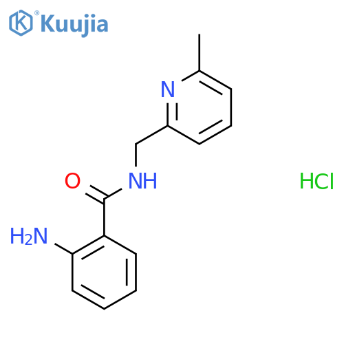 2-amino-N-[(6-methylpyridin-2-yl)methyl]benzamide hydrochloride structure