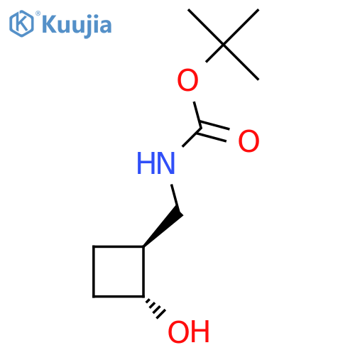 tert-Butyl (((1S,2R)-2-hydroxycyclobutyl)methyl)carbamate structure