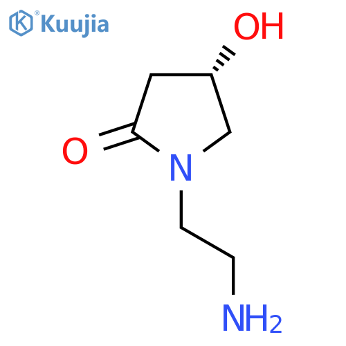 (4S)-1-(2-aminoethyl)-4-hydroxypyrrolidin-2-one structure