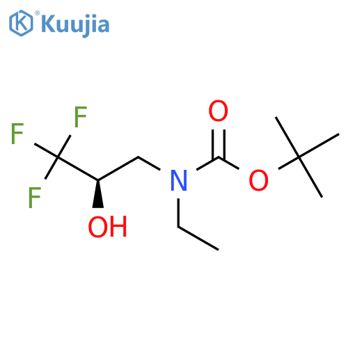 tert-butyl N-ethyl-N-[(2R)-3,3,3-trifluoro-2-hydroxypropyl]carbamate structure
