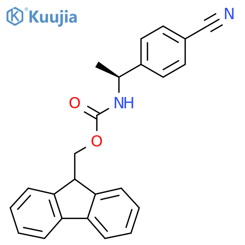 (9H-fluoren-9-yl)methyl N-[(1S)-1-(4-cyanophenyl)ethyl]carbamate structure