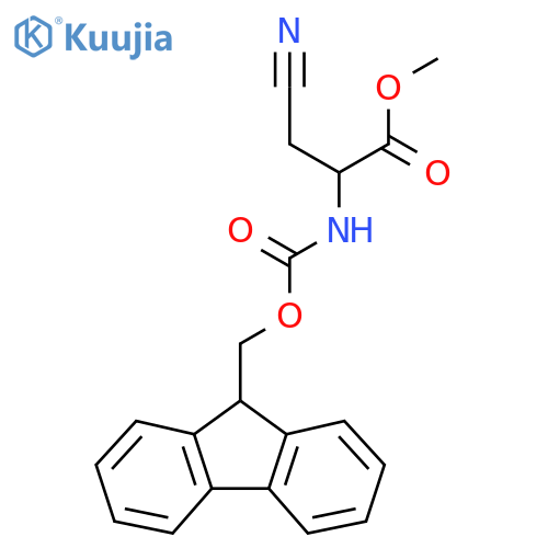 methyl 3-cyano-2-({[(9H-fluoren-9-yl)methoxy]carbonyl}amino)propanoate structure