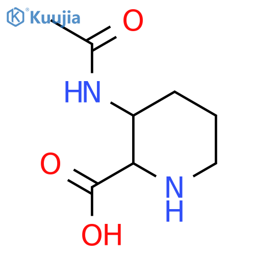 3-Acetamidopiperidine-2-carboxylic acid structure