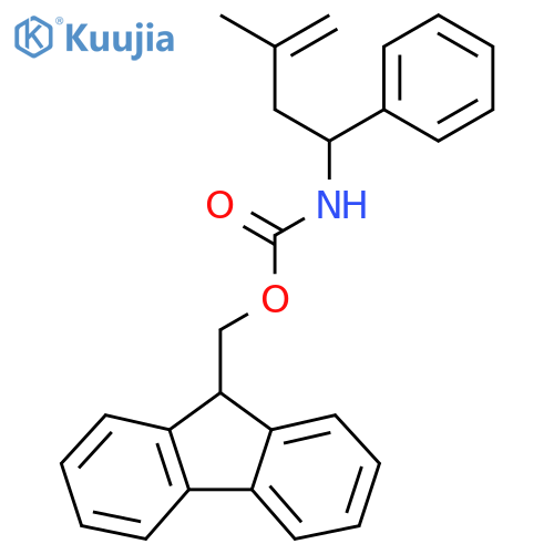 (9H-fluoren-9-yl)methyl N-(3-methyl-1-phenylbut-3-en-1-yl)carbamate structure
