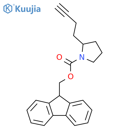 (9H-fluoren-9-yl)methyl 2-(but-3-yn-1-yl)pyrrolidine-1-carboxylate structure