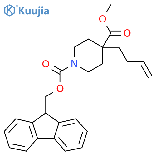 1-(9H-fluoren-9-yl)methyl 4-methyl 4-(but-3-en-1-yl)piperidine-1,4-dicarboxylate structure