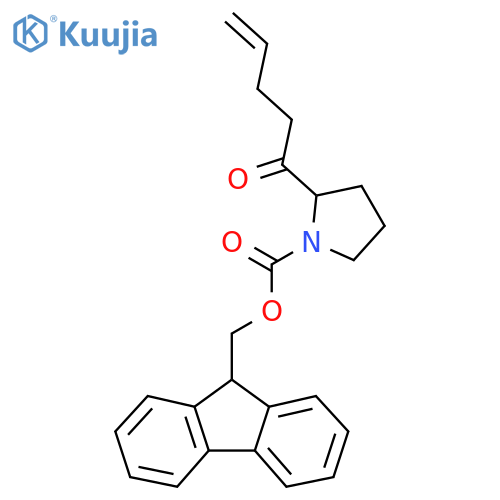 (9H-fluoren-9-yl)methyl 2-(pent-4-enoyl)pyrrolidine-1-carboxylate structure