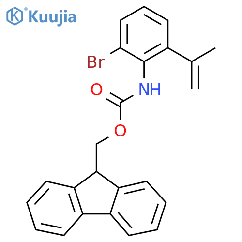 (9H-fluoren-9-yl)methyl N-[2-bromo-6-(prop-1-en-2-yl)phenyl]carbamate structure