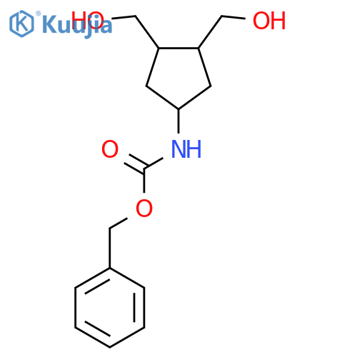 benzyl N-[3,4-bis(hydroxymethyl)cyclopentyl]carbamate structure