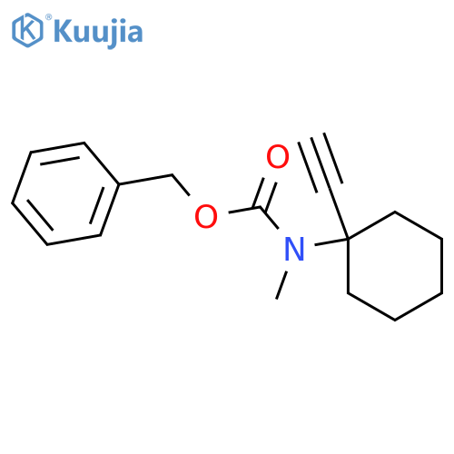 benzyl N-(1-ethynylcyclohexyl)-N-methylcarbamate structure