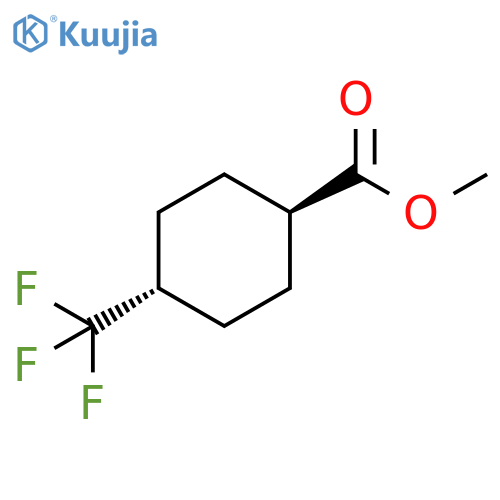 Cyclohexanecarboxylic acid, 4-(trifluoromethyl)-, methyl ester, trans- structure