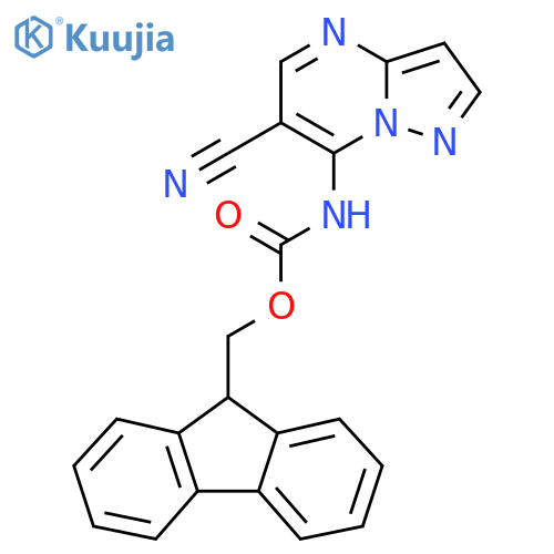 (9H-fluoren-9-yl)methyl N-{6-cyanopyrazolo[1,5-a]pyrimidin-7-yl}carbamate structure