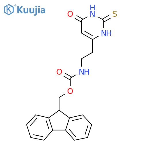 (9H-fluoren-9-yl)methyl N-[2-(6-hydroxy-2-sulfanylpyrimidin-4-yl)ethyl]carbamate structure