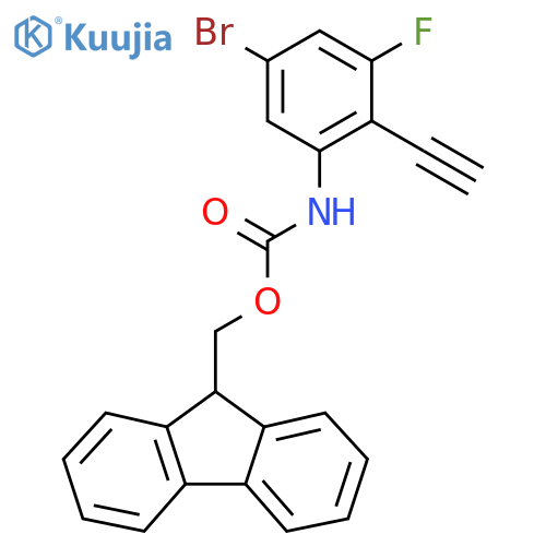 (9H-fluoren-9-yl)methyl N-(5-bromo-2-ethynyl-3-fluorophenyl)carbamate structure