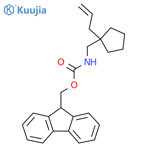 (9H-fluoren-9-yl)methyl N-{[1-(prop-2-en-1-yl)cyclopentyl]methyl}carbamate structure