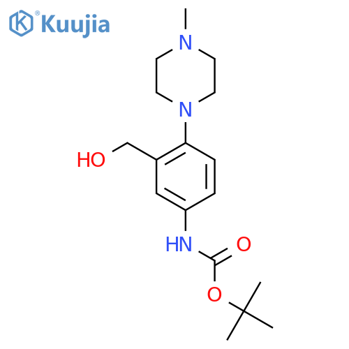 tert-butyl N-[3-(hydroxymethyl)-4-(4-methylpiperazin-1-yl)phenyl]carbamate structure