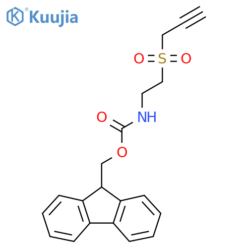 (9H-fluoren-9-yl)methyl N-[2-(prop-2-yne-1-sulfonyl)ethyl]carbamate structure