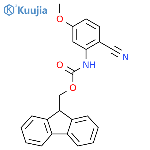 (9H-fluoren-9-yl)methyl N-(2-cyano-5-methoxyphenyl)carbamate structure
