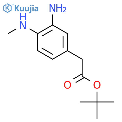 Tert-butyl 2-[3-amino-4-(methylamino)phenyl]acetate structure