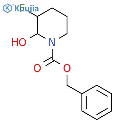 Benzyl 3-fluoro-2-hydroxypiperidine-1-carboxylate structure