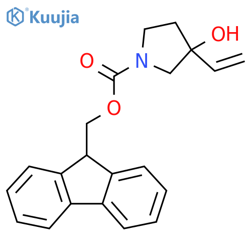 (9H-fluoren-9-yl)methyl 3-ethenyl-3-hydroxypyrrolidine-1-carboxylate structure