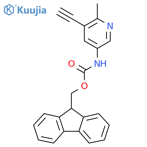 (9H-fluoren-9-yl)methyl N-(5-ethynyl-6-methylpyridin-3-yl)carbamate structure