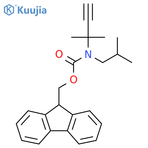 (9H-fluoren-9-yl)methyl N-(2-methylbut-3-yn-2-yl)-N-(2-methylpropyl)carbamate structure