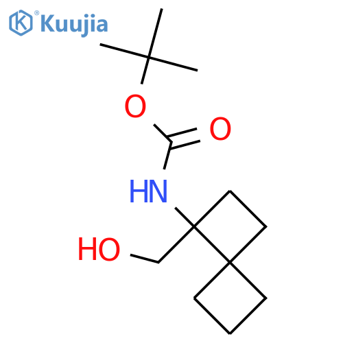 tert-butyl N-[1-(hydroxymethyl)spiro[3.3]heptan-1-yl]carbamate structure