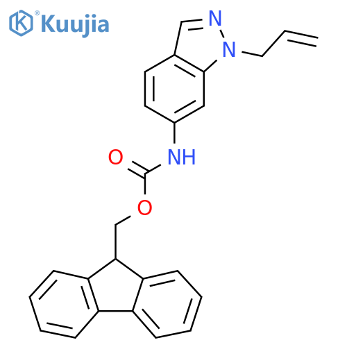 (9H-fluoren-9-yl)methyl N-[1-(prop-2-en-1-yl)-1H-indazol-6-yl]carbamate structure