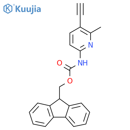 (9H-fluoren-9-yl)methyl N-(5-ethynyl-6-methylpyridin-2-yl)carbamate structure