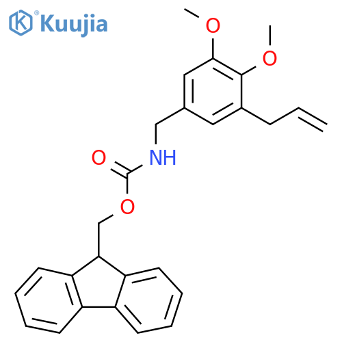 (9H-fluoren-9-yl)methyl N-{[3,4-dimethoxy-5-(prop-2-en-1-yl)phenyl]methyl}carbamate structure