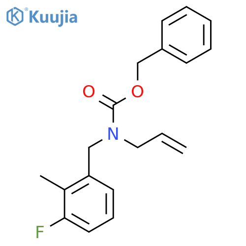 benzyl N-[(3-fluoro-2-methylphenyl)methyl]-N-(prop-2-en-1-yl)carbamate structure