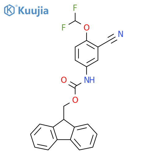 (9H-fluoren-9-yl)methyl N-[3-cyano-4-(difluoromethoxy)phenyl]carbamate structure