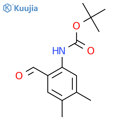 tert-butyl N-(2-formyl-4,5-dimethylphenyl)carbamate structure