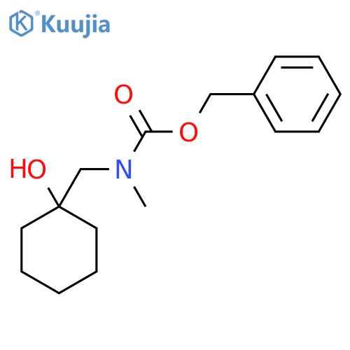 benzyl N-[(1-hydroxycyclohexyl)methyl]-N-methylcarbamate structure