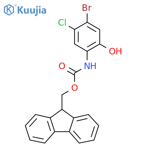 (9H-fluoren-9-yl)methyl N-(4-bromo-5-chloro-2-hydroxyphenyl)carbamate structure