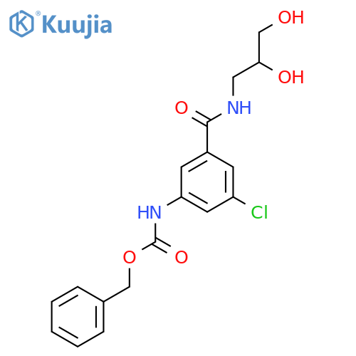 benzyl N-{3-chloro-5-[(2,3-dihydroxypropyl)carbamoyl]phenyl}carbamate structure