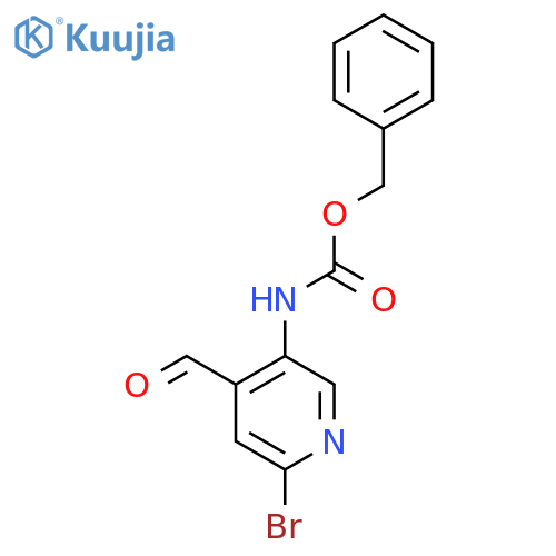 benzyl N-(6-bromo-4-formylpyridin-3-yl)carbamate structure