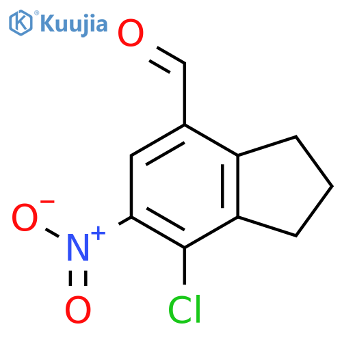 7-chloro-6-nitro-2,3-dihydro-1H-indene-4-carbaldehyde structure