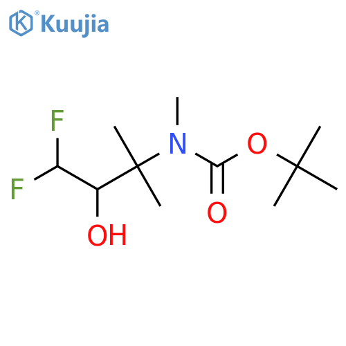 tert-butyl N-(4,4-difluoro-3-hydroxy-2-methylbutan-2-yl)-N-methylcarbamate structure