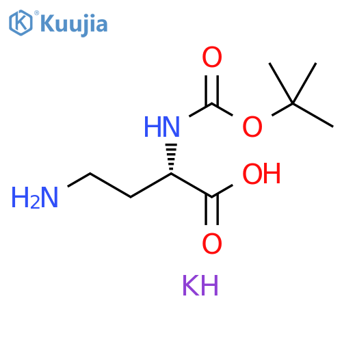 Butanoic acid, 4-amino-2-[[(1,1-dimethylethoxy)carbonyl]amino]-, potassium salt (1:1), (2S)- structure