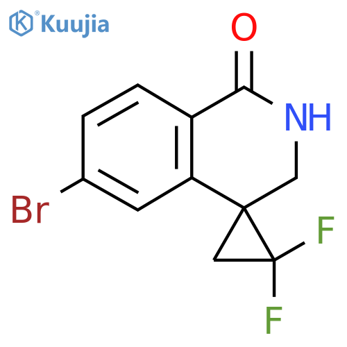 6-Bromo-1',1'-difluoro-spiro[2,3-dihydroisoquinoline-4,2'-cyclopropane]-1-one structure