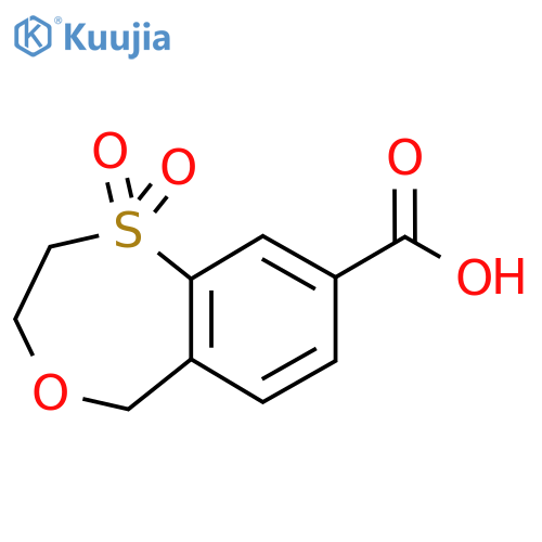 1,1-Dioxo-3,5-dihydro-2H-4,1benzoxathiepine-8-carboxylic acid structure