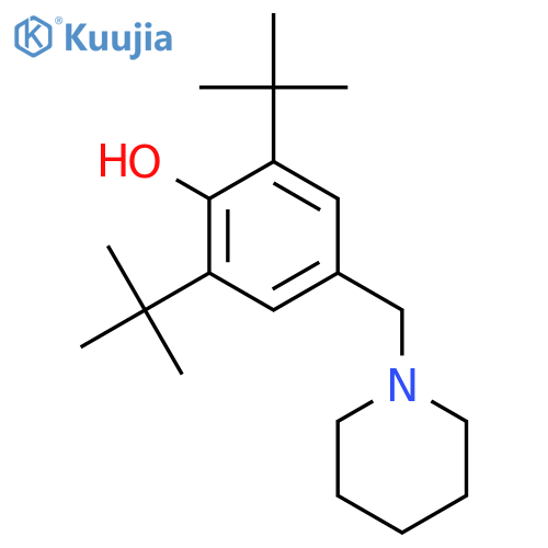 Phenol, 2,6-bis(1,1-dimethylethyl)-4-(1-piperidinylmethyl)- structure