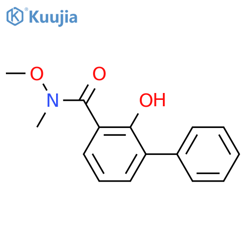2-Hydroxy-n-methoxy-n-methyl-1,1'-biphenyl-3-carboxamide structure