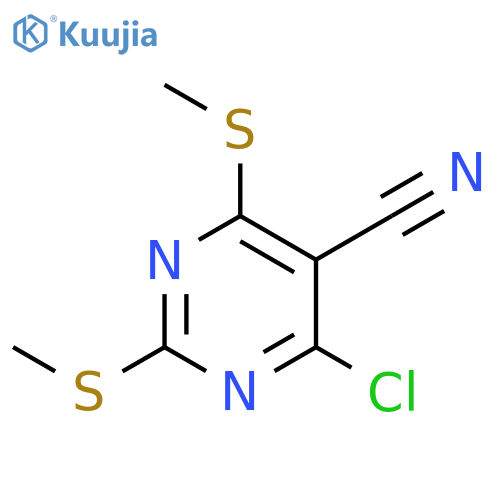 4-Chloro-2,6-bis(methylsulfanyl)pyrimidine-5-carbonitrile structure