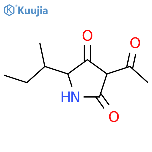 2,4-Pyrrolidinedione,3-acetyl-5-[(1S)-1-methylpropyl]-, (5S)- structure