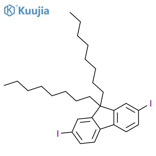 2 7-DIIODO-9 9-DIOCTYL-9H-FLUORENE 97 structure