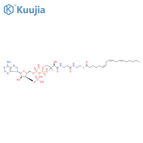 Coenzyme A, S-(6Z,9Z,12Z)-6,9,12-octadecatrienoate structure